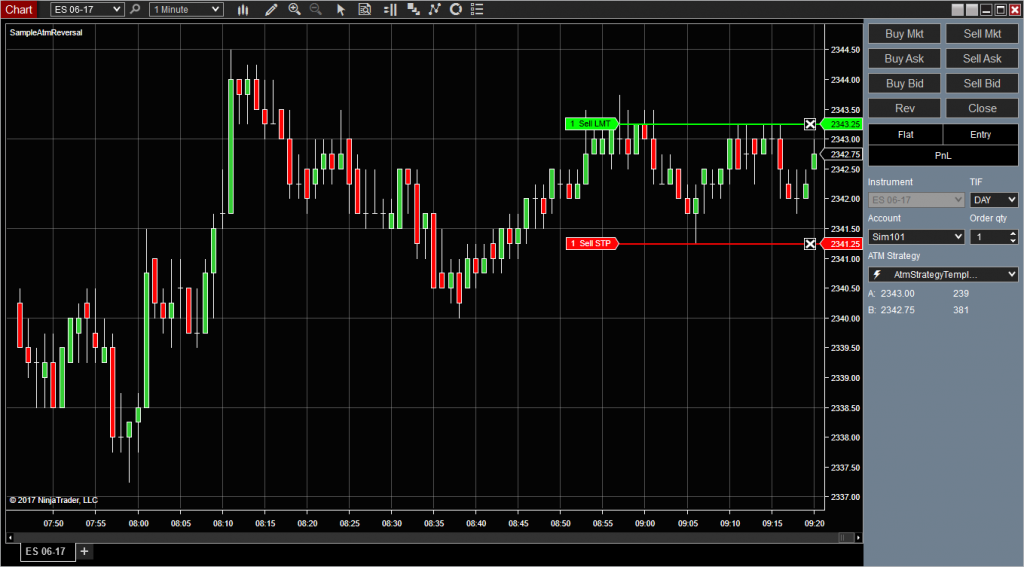 Sample Atm Strategy Reversal Ninjatrader Ecosystem