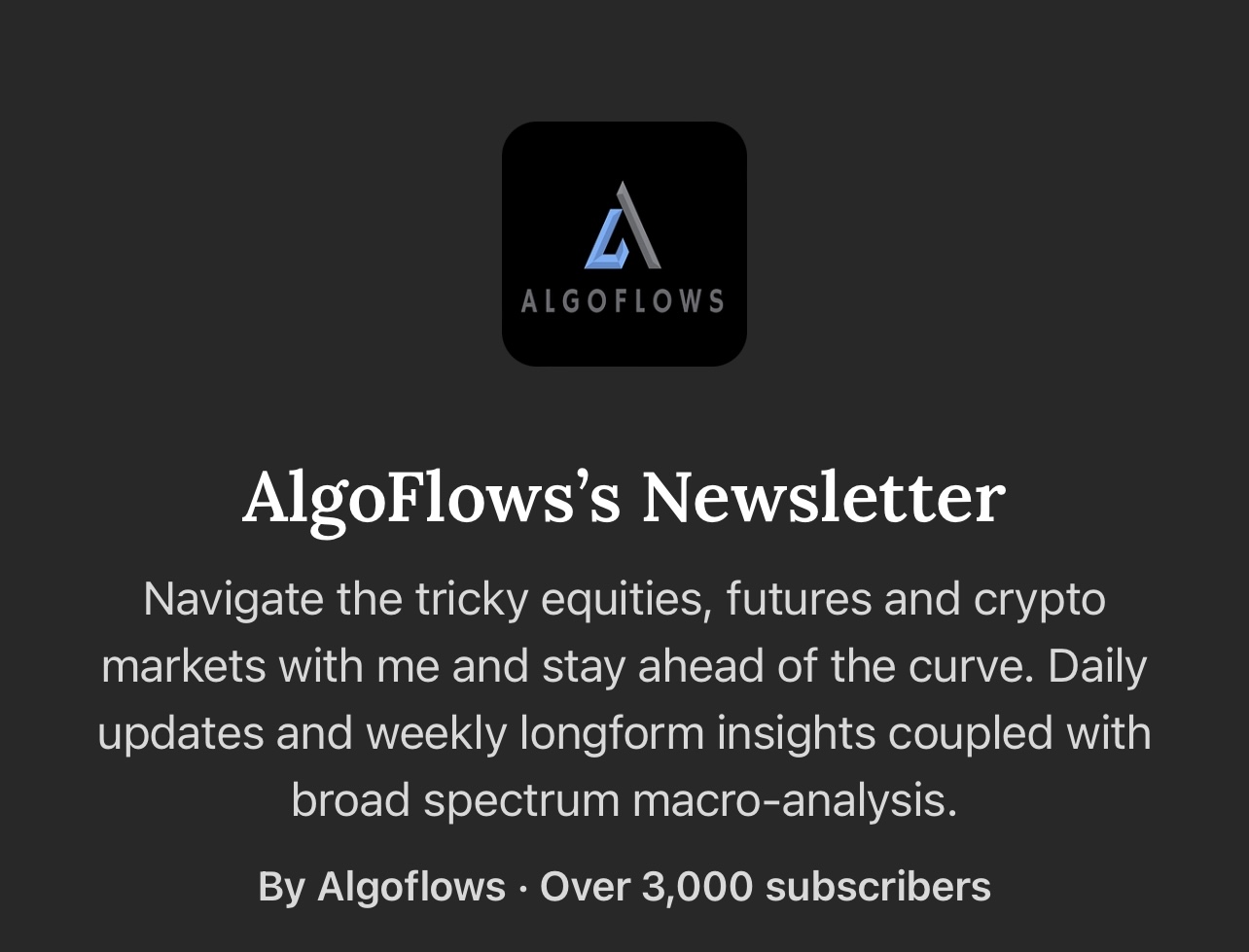 Algoflows Substack